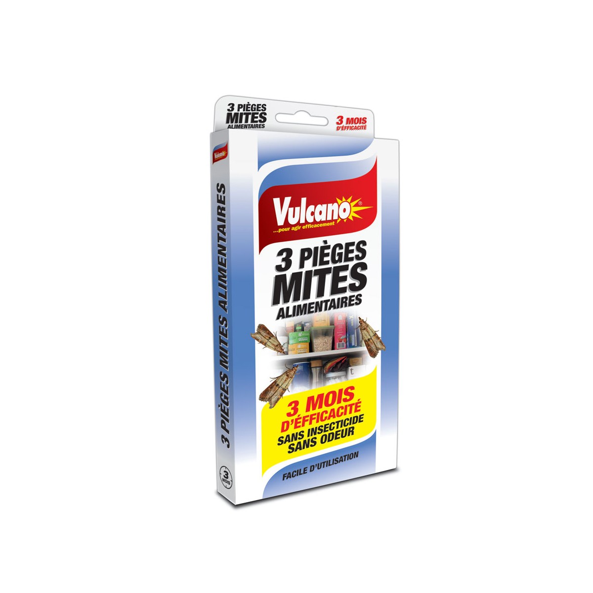 VULCANO Pièges Mites Alimentaires - 3 Pièges