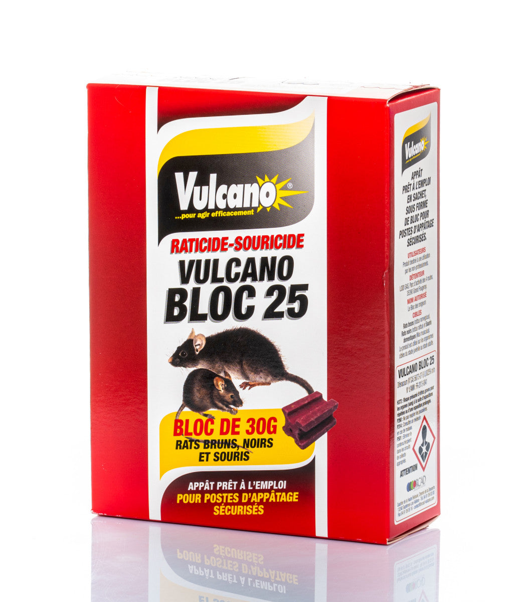 VULCANO RATICIDES BLOCS 30g – Boîte de 240g